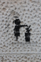 girl and bin stencil